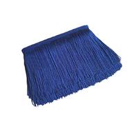 Yalulu - Puntilla de flecos, decorativa, 10 metros de largo y 10 cm de ancho, para manualidades y ropa latina, accesorios para ropas, cinta de encaje 5Yards*4.5cm azul