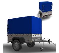YALYAYA Lona para remolque, 210 x 114 x 90 cm, borde reforzado, lona con ojales y cuerda de lona, impermeable, cremallera resistente a desgarros, cubierta para remolques de coches, 750 kg (azul)