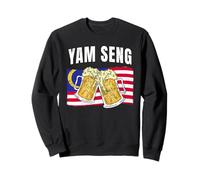 Yam Seng Bandera de Malasia Saludos Malasia Beber Cerveza Sudadera