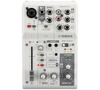 Yamaha AG03MK2 Mezclador de Transmisión en Vivo de 3 Canales con Interfaz de Audio USB, para Windows, Mac, iOS y Android, en Blanco