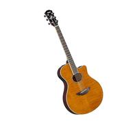 YAMAHA APX600FM Guitarra Electroacústica - Tapa de Arce Flameado, Cuerpo delgado Thinline, Escala 25”, Previo System 65, EQ, Afinador Integrado - Amber