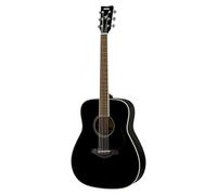 YAMAHA FG820 Guitarra Acústica - Cuerpo Dreadnought Tamaño Completo, Escala 24,96″, Tapa Maciza de Abeto, Fondo y Aros de Caoba, Diapasón de Palisandro, Cuerdas de Acero - Negro