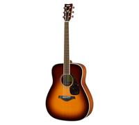 YAMAHA FG820 Guitarra Acústica - Cuerpo Dreadnought Tamaño Completo, Escala 24,96″, Tapa Maciza de Abeto, Fondo y Aros de Caoba, Diapasón de Palisandro, Cuerdas de Acero - Negro