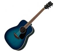 YAMAHA FG820 Guitarra Acústica - Cuerpo Dreadnought Tamaño Completo, Escala 24,96″, Tapa Maciza de Abeto, Fondo y Aros de Caoba, Diapasón de Palisandro, Cuerdas de Acero - Sunset Blue