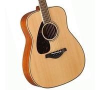 YAMAHA FG820L Guitarra Acústica Zurda - Cuerpo Dreadnought Tamaño Completo, Escala 24,96″, Tapa Maciza de Abeto, Fondo & Aros de Caoba, Diapasón de Palisandro, Cuerdas de Acero - Natural
