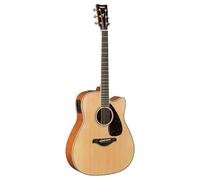 YAMAHA FGX820C Guitarra Electroacústica - Dreadnought Cutaway, Escala 24,96″, Tapa Maciza de Abeto, Fondo & Aros de Caoba, Previo Sistema66 Activo - Natural