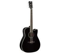 YAMAHA FGX820C Guitarra Electroacústica - Dreadnought Cutaway, Escala 24,96″, Tapa Maciza de Abeto, Fondo & Aros de Caoba, Previo Sistema66 Activo - Negro