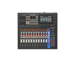YAMAHA MGX12V Digitale Mixing-Konsole - Kompakter Audio- & Video-Mixer mit Touch-LCD-Steuerung, HDMI-USB-Capture, Bluetooth-Audio, Dual-USB und microSD-Recording - Schwarz