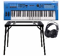 Yamaha MX49 II Blue Music Synthesizer + Stand (DPS-10) & Headphones