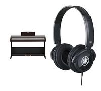Yamaha Piano digital ARIUS YDP-105: piano doméstico moderno y elegante para principiantes, en negro, incluido con auriculares HPH-100