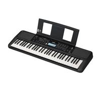 Yamaha PSR-E383 Teclado portátil para principiantes, 650 voces de instrumentos auténticos y teclas sensibles al tacto con polifonía de 48 notas, incluye 2 lecciones en línea con un profesor de escuela
