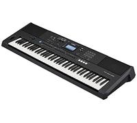Yamaha PSR-EW425 - Teclado digital versátil y portátil con 76 teclas sensibles a la pulsación, 820 voces y panel de control LCD, negro