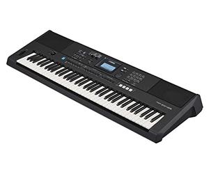 YAMAHA PSR-EW425 Teclado digital versátil y portátil con 76 teclas sensibles al tacto, 820 voces y panel de control LCD, en color negro
