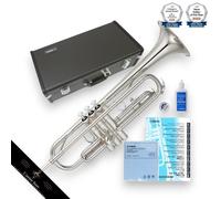 YAMAHA YTR-2330S Trompeta plateada en si bemol para principiantes YTR-2330...