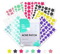 YAMAIDUO 408 Piezas Parches Granos Estrella, Hidrocoloides Pimple Patches Uso Diurno y Nocturno 2 en 1, Invisibles Acne Patch de Absorción Natural Transpirable con Aceite de Té y Ácido Salicílico