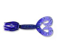 Yamamoto 97-10-213 Hula Grub de Doble Cola, 5 Pulgadas, 10 Unidades, Color Morado Junebug con