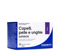 YAMAMOTO RESEARCH Cabello, piel y uñas SUPERIOR 60 Cápsulas, suplemento dietético de vitaminas y minerales con colágeno hidrolizado y coenzima Q10