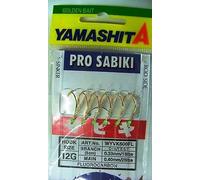 YAMASHITA Pro Sabiki - Hilo de fluorocarbono artificial para caballa Agone Sarde de lago Sugarello Bolentino en barco con anzuelo dorado