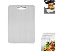 Yamato Cutting Board, Yamato Titanium Cutting Board for Kitchen, Stainless Steel Cutting Board, Double Sided Use Food Grade, No Sharp Edges, No Damage to Kitchen Utensils (13.4 * 9in)