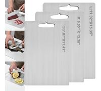 Yamato Cutting Board, Yamato Titanium Cutting Board, Yamato Titanium Chopping Board, Yamato Chopping Board for Kitchen, Double-Sided Food Grade Meat Stainless Steel Cutting Board (S+M+L)