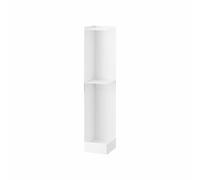 Yamazaki 1489 Tower Organizador Estrecho para Papel higiénico con Ruedas, Blanco, Acero/Imán, Minimalista, 16x16x80.5 cm