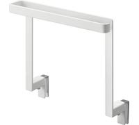 Yamazaki 1590 Tower Floating Towel Hanger, White, Steel, 20 x 9~10 x 19.5 cm
