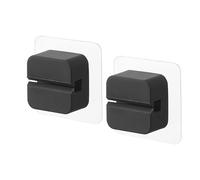 Yamazaki 1593 TOWER Film Hook Multi~Use Clips (Set of 2), black, Silicone/Polycarbonate/PET/Polyurethane, 4.5 x 1.8 x 4.5 cm