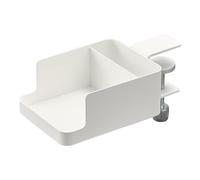 Yamazaki 1638 Tower Tableside Smartphone & Cup Holder, White, Steel, 9 x 16.5 x 8.2~11 cm