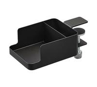 YAMAZAKI 1639 TOWER Tableside Smartphone & Cup Holder, black, Steel, 9 x 16.5 x 8.2~11 cm