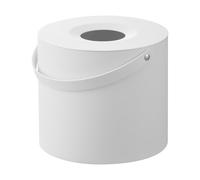 Yamazaki 1703 Tower Tissue Case Round with Handle, White, Steel, 17 x 17 x 14 cm