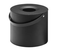 Yamazaki 1704 Tower Tissue Case Round with Handle, Black, Steel, 17 x 17 x 14 cm