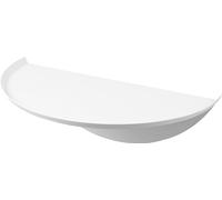 YAMAZAKI 1937 Tower Wall~Mounted Shelf Round, White, Steel/ABS Resin, 40 x 22 x 11.7 cm