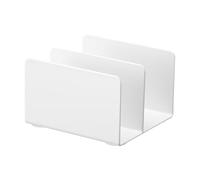 YAMAZAKI 1949 Tower Organizador de estantes, Blanco, Acero, Minimalista, 8x7.5x5 cm