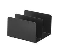 YAMAZAKI 1950 Tower Organizador de estantes, Negro, Acero, Minimalista, 8x7.5x5 cm