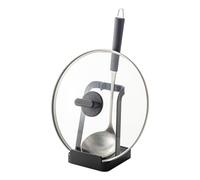 YAMAZAKI 2249 TOWER Ladle & Pot Lid Stand, black, Steel, 10 x 10 x 15 cm