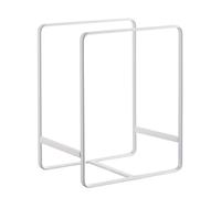 Yamazaki 2268 Tower Dish Organiser, White, Steel/Silicone, 11.5 x 16 x 20 cm