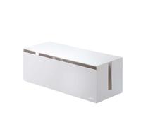 Yamazaki 2707 Web Caja de Cable, Blanco, Resina ABS, diseño Minimalista, 40 x 15,5 x 14,5 cm (L x An x Al)