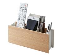 YAMAZAKI 2732 RIN Desk Organiser, white, Wood/Steel, 25 x 7 x 10.2 cm