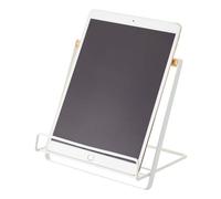 YAMAZAKI Tosca Soporte para Libros de Cocina, Acero aleado Madera, Blanco
