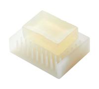 Yamazaki 2992 Float Bandeja de jabón de Silicona, Blanco, Silicona, Minimalista, 11 x 8.5 x 3 cm