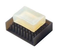 Yamazaki Self-Draining Soap Dish Jabonera, Silicona, Negro, Talla única