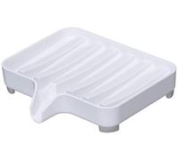 YAMAZAKI 3249 Mist Soap Tray, White, ABS Resin/Silicone, 11 x 10 x 2 cm