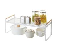 YAMAZAKI 3803 TOSCA Storage Shelf, white, Steel/Wood, 60 x 22.5 x 22 cm