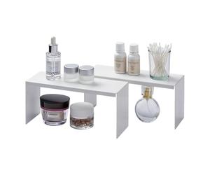 YAMAZAKI 4036 - Estante de Almacenamiento para Espejo de baño, Juego de 2, Color Blanco, Aprox. 8,7 x 3,1 x 9,9 cm (Ancho x Profundidad x Alto), 22 x 8 x 10 cm, Torre, Estante en Forma de U, Estante