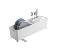 YAMAZAKI 4314 Tower Slim Dish Drainer, White, ABS Resin, 55.5 x 16.5 x 16 cm