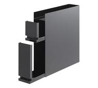 YAMAZAKI 4335 TOWER 2~Tiered Sliding Seasoning Rack, black, Steel/Polypropylene, 12.5 x 50~93 x 52.5 cm