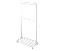 YAMAZAKI 4346 TOWER Storage Rack with Caster, white, Steel, 72.5 x 35 x 141 cm