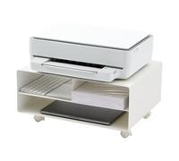 YAMAZAKI 4348 Tower Printer Rack, White, Steel, 48 x 37 x 19 cm