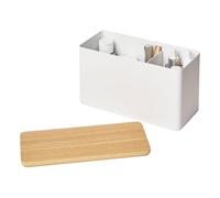 YAMAZAKI 4808 RIN Storage Box, white, Steel / PlyWood, 23 x 10.5 x 14 cm