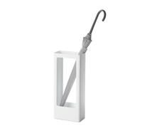 Yamazaki 4928 Tower Slim Umbrella Stand, White, Steel/Silicone, 22 x 12 x 50 cm